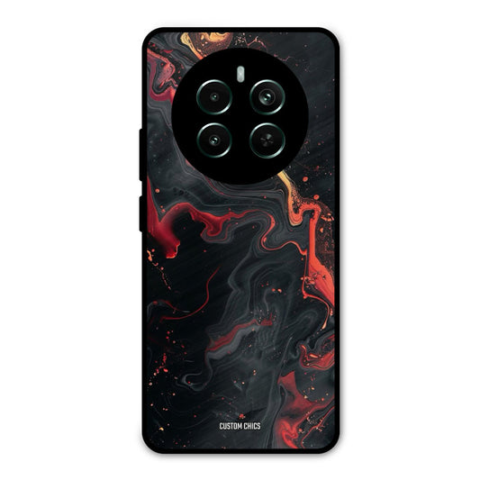 Black Artistic Art Realme 12 Plus Mobile Back Cover - Aesthetic PrintShield Case