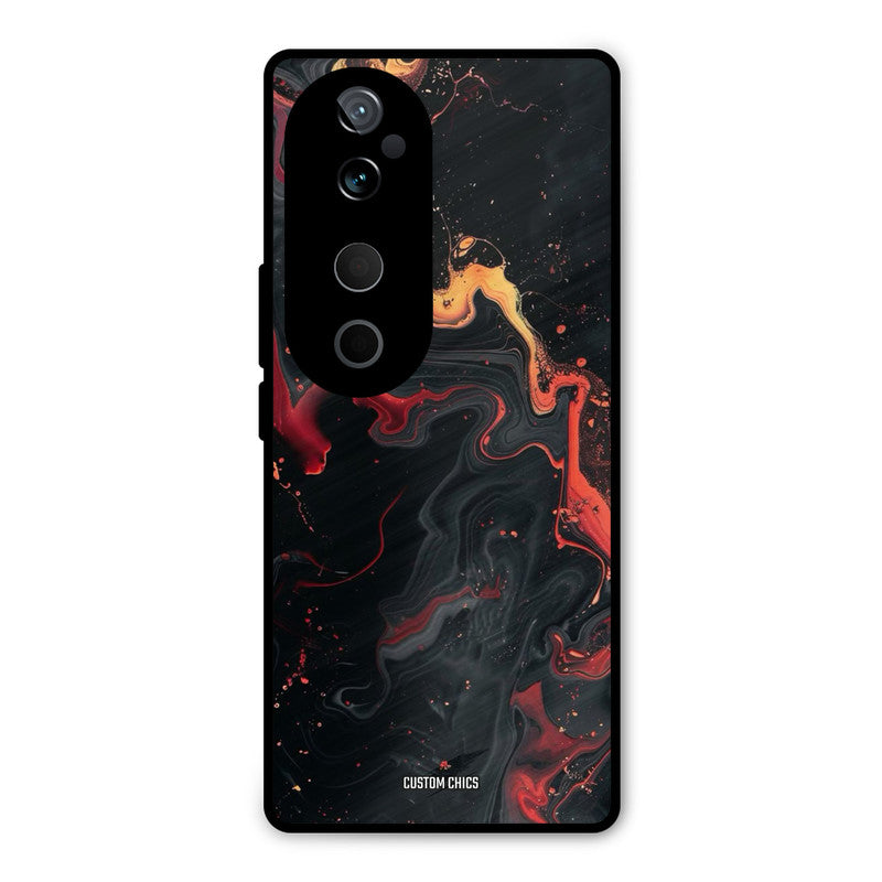Black Artistic Art Vivo V40 Pro Mobile Back Cover - Aesthetic PrintShield Case