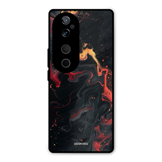 Black Artistic Art Vivo V40 Pro Mobile Back Cover - Aesthetic PrintShield Case