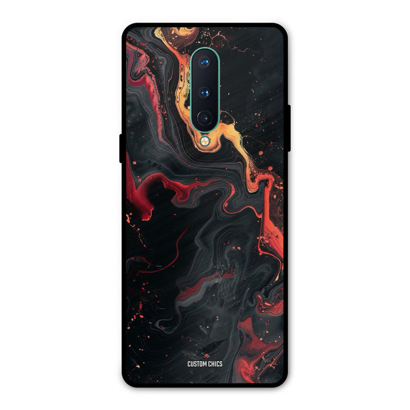 Black Artistic Art Oneplus 8 Mobile Back Cover - Aesthetic PrintShield Case