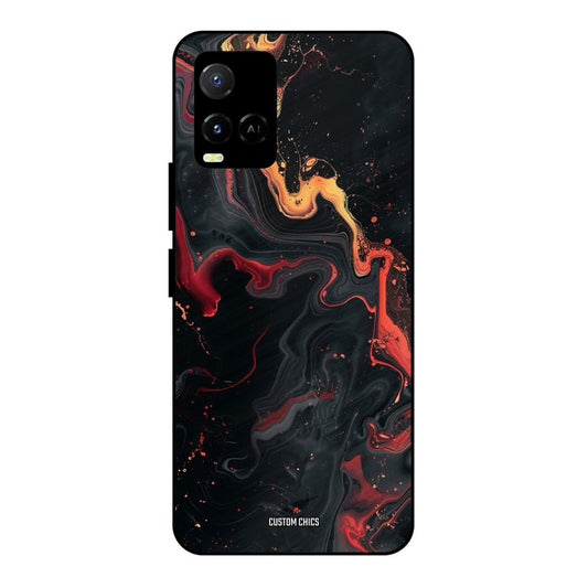 Black Artistic Art Vivo Y33s Mobile Back Cover - Aesthetic PrintShield Case