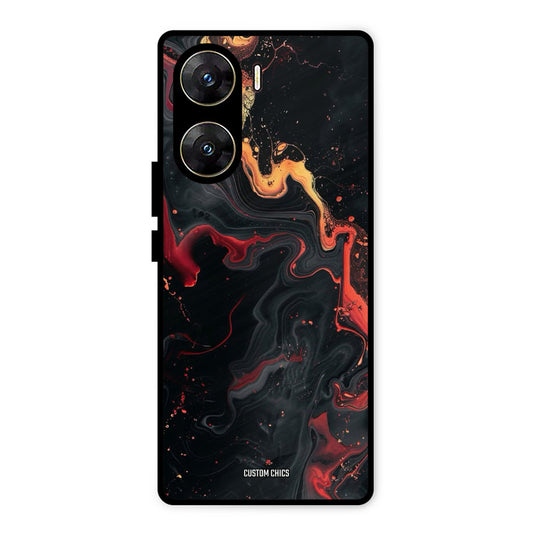 Black Artistic Art Vivo V29e Mobile Back Cover - Aesthetic PrintShield Case