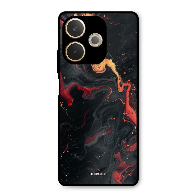 Black Artistic Art Oppo A5 Pro Mobile Back Cover - Aesthetic PrintShield Case