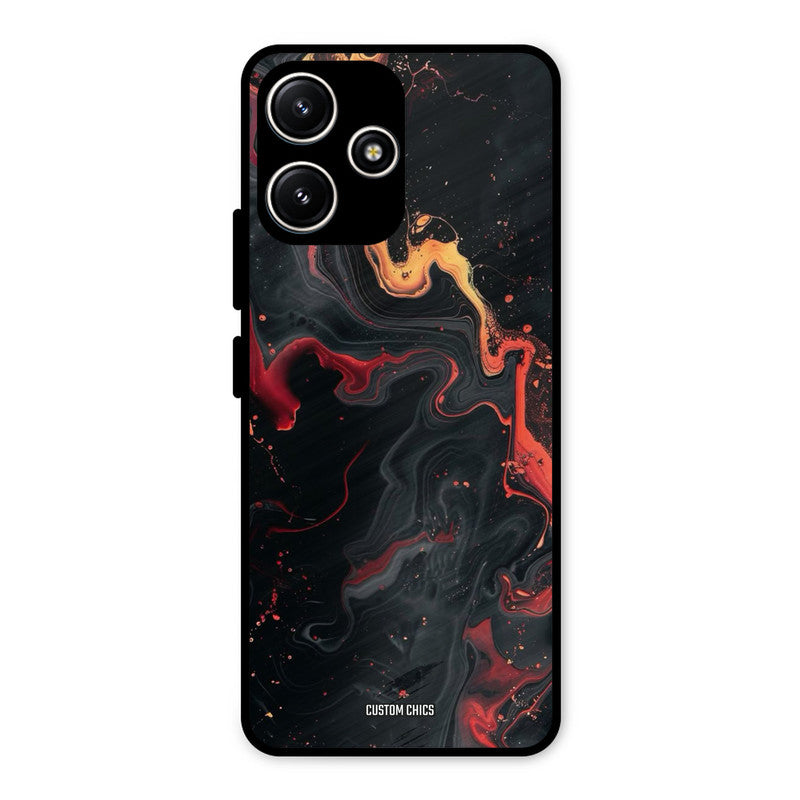Black Artistic Art Redmi 12 5G Mobile Back Cover - Aesthetic PrintShield Case