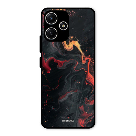 Black Artistic Art Redmi 12 5G Mobile Back Cover - Aesthetic PrintShield Case