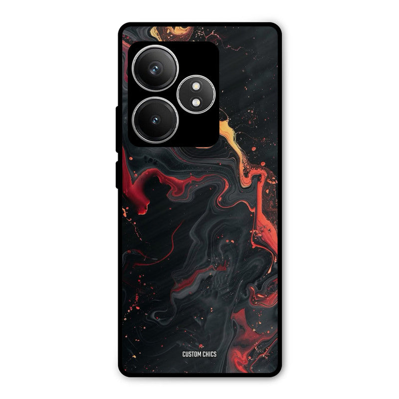 Black Artistic Art Realme GT 6T Mobile Back Cover - Aesthetic PrintShield Case