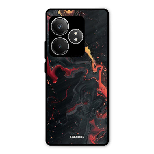 Black Artistic Art Realme GT 6T Mobile Back Cover - Aesthetic PrintShield Case