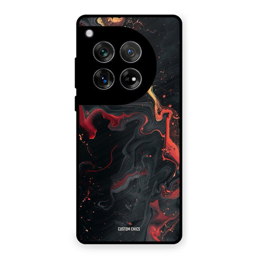 Black Artistic Art OnePlus 12 Mobile Back Cover - Aesthetic PrintShield Case