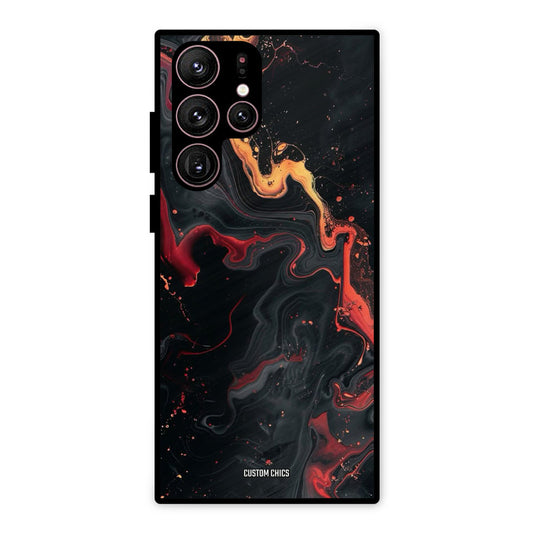 Black Artistic Art Samsung Galaxy S22 Ultra Mobile Back Cover - Aesthetic PrintShield Case