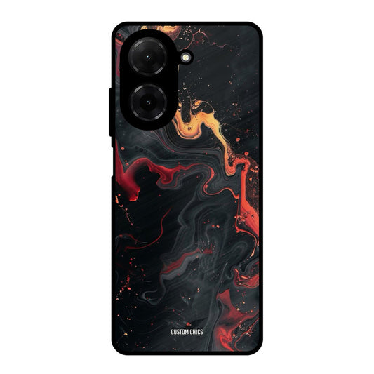 Black Artistic Art Poco C71 Mobile Back Cover - Aesthetic PrintShield Case