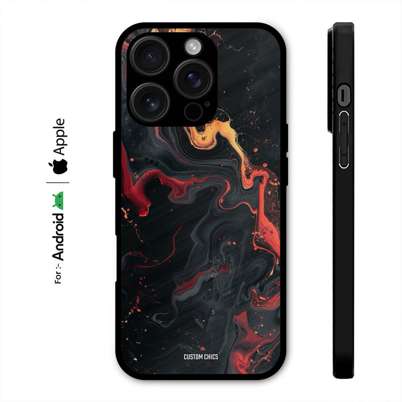 Black Artistic Art Case – Premium PrintShield Mobile Cover