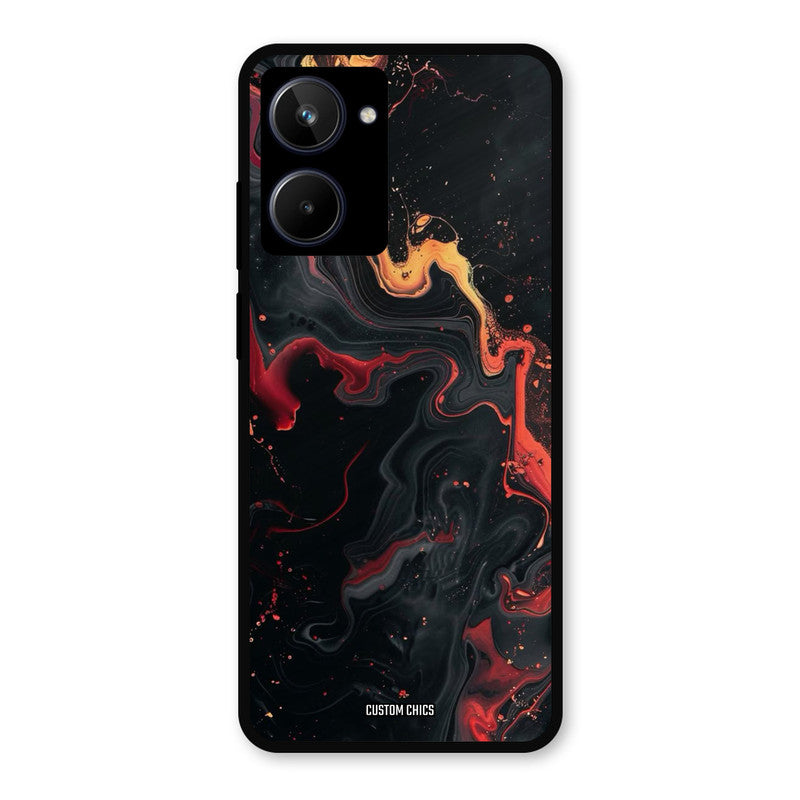 Black Artistic Art Realme 10 Mobile Back Cover - Aesthetic PrintShield Case