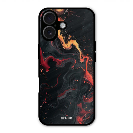 Black Artistic Art iPhone 16 Plus Mobile Back Cover - Aesthetic PrintShield Case