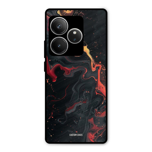 Black Artistic Art Realme GT 6 Mobile Back Cover - Aesthetic PrintShield Case