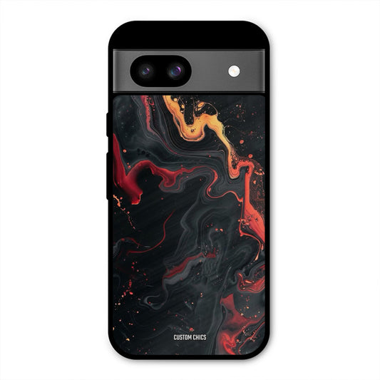 Black Artistic Art Google Pixel 8a Mobile Back Cover - Aesthetic PrintShield Case