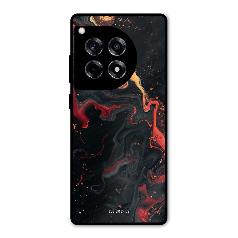Black Artistic Art OnePlus 12R Mobile Back Cover - Aesthetic PrintShield Case