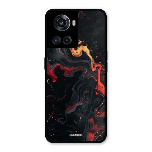 Black Artistic Art OnePlus 10R Mobile Back Cover - Aesthetic PrintShield Case