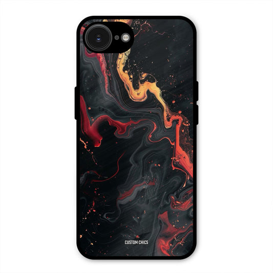 Black Artistic Art iPhone 16e Mobile Back Cover - Aesthetic PrintShield Case