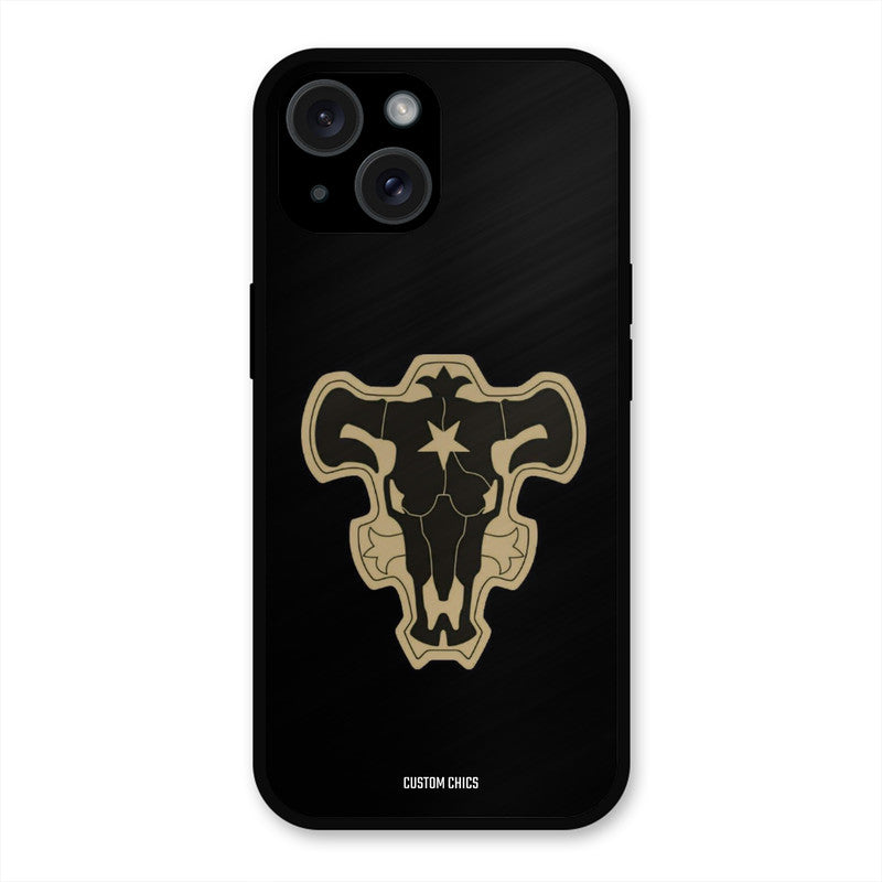 Black Bulls Logo iPhone 15 Plus Mobile Back Cover - Anime PrintShield Case