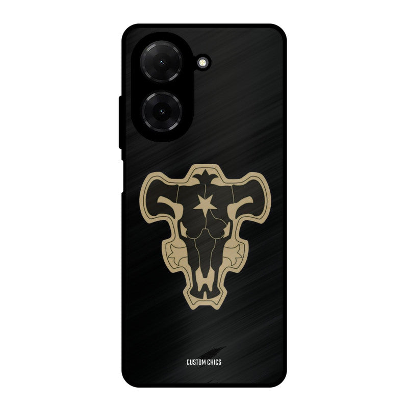 Black Bulls Logo Poco C71 Mobile Back Cover - Anime PrintShield Case
