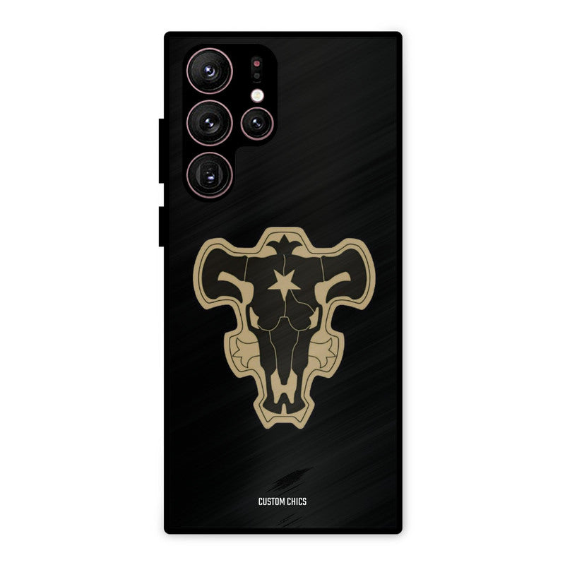 Black Bulls Logo Samsung Galaxy S22 Ultra Mobile Back Cover - Anime PrintShield Case
