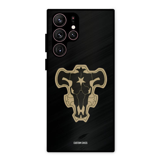 Black Bulls Logo Samsung Galaxy S22 Ultra Mobile Back Cover - Anime PrintShield Case