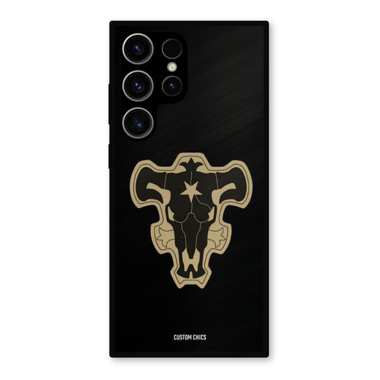 Black Bulls Logo Samsung Galaxy S23 Ultra Mobile Back Cover - Anime PrintShield Case