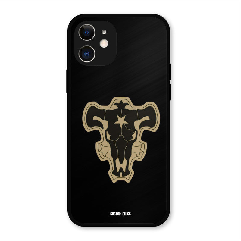 Black Bulls Logo iPhone 12 Mobile Back Cover - Anime PrintShield Case