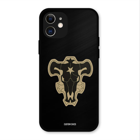 Black Bulls Logo iPhone 12 Mobile Back Cover - Anime PrintShield Case