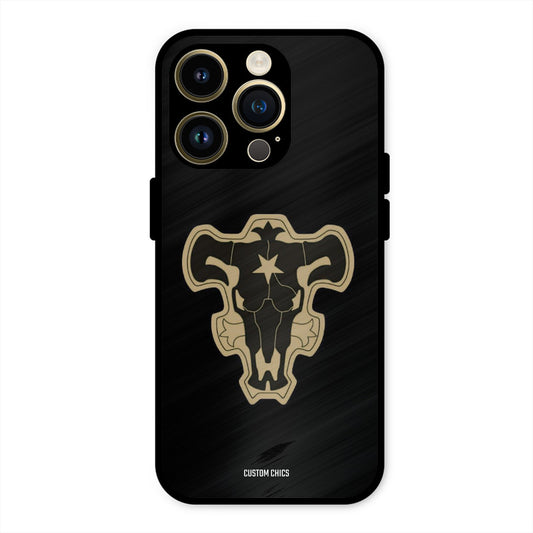 Black Bulls Logo iPhone 14 Pro Mobile Back Cover - Anime PrintShield Case