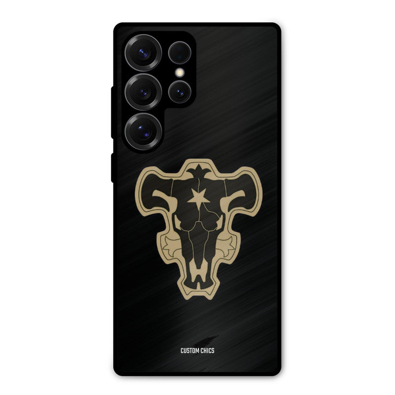 Black Bulls Logo Samsung Galaxy S25 Ultra Mobile Back Cover - Anime PrintShield Case
