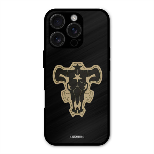 Black Bulls Logo iPhone 16 Pro Max Mobile Back Cover - Anime PrintShield Case