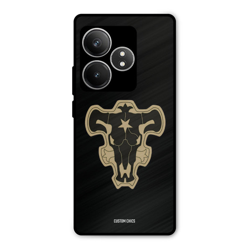 Black Bulls Logo Realme GT 6T Mobile Back Cover - Anime PrintShield Case