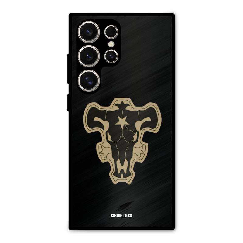 Black Bulls Logo Samsung Galaxy S24 Ultra Mobile Back Cover - Anime PrintShield Case