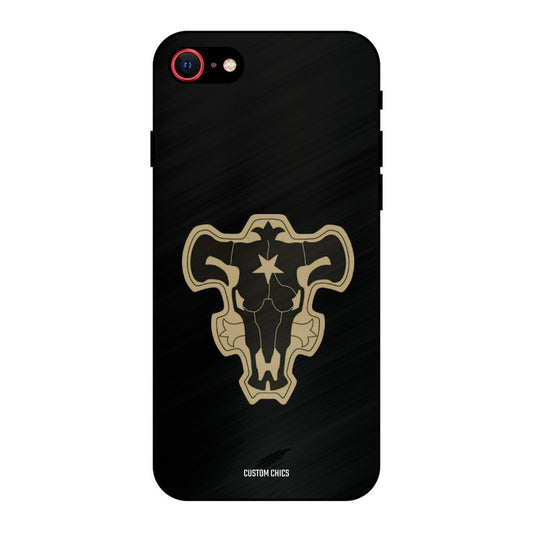 Black Bulls Logo iPhone SE 2020 Mobile Back Cover - Anime PrintShield Case