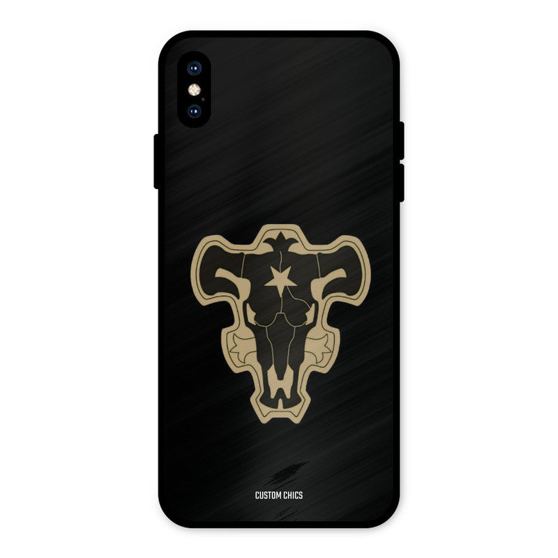 Black Bulls Logo iPhone XS Max Mobile Back Cover - Anime PrintShield Case
