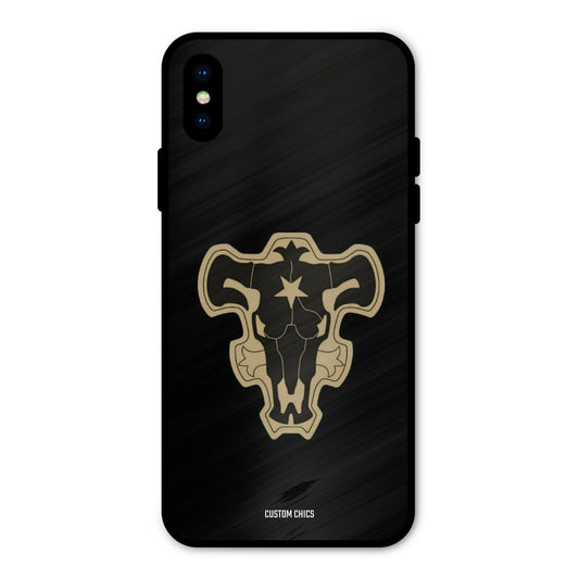 Black Bulls Logo iPhone X Mobile Back Cover - Anime PrintShield Case