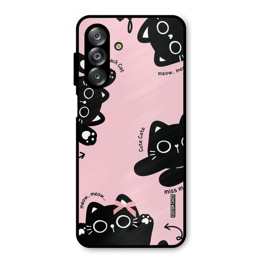 Black Cat Pattern Samsung Galaxy A26 Mobile Back Cover - Cute PrintShield Case