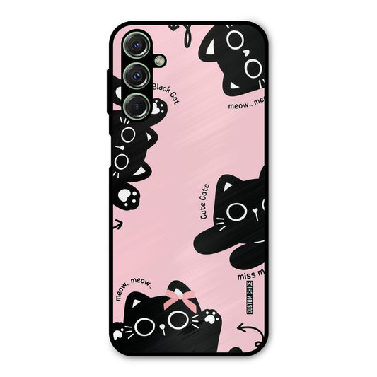 Black Cat Pattern Samsung Galaxy M34 Mobile Back Cover - Cute PrintShield Case