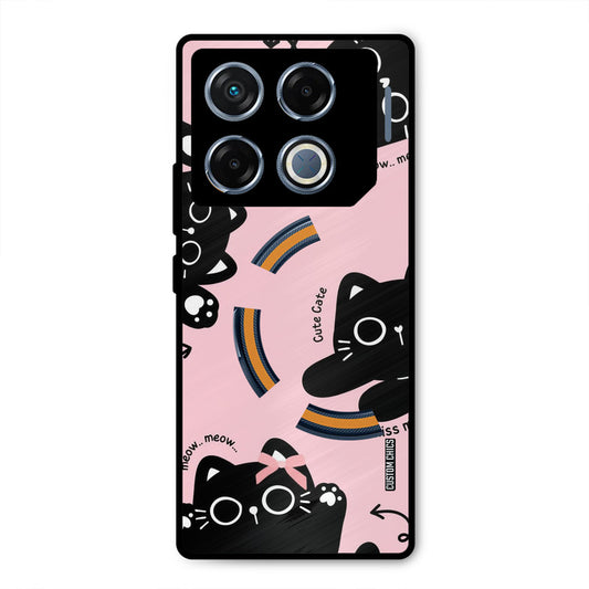 Black Cat Pattern Infinix GT 20 Pro Mobile Back Cover - Cute PrintShield Case