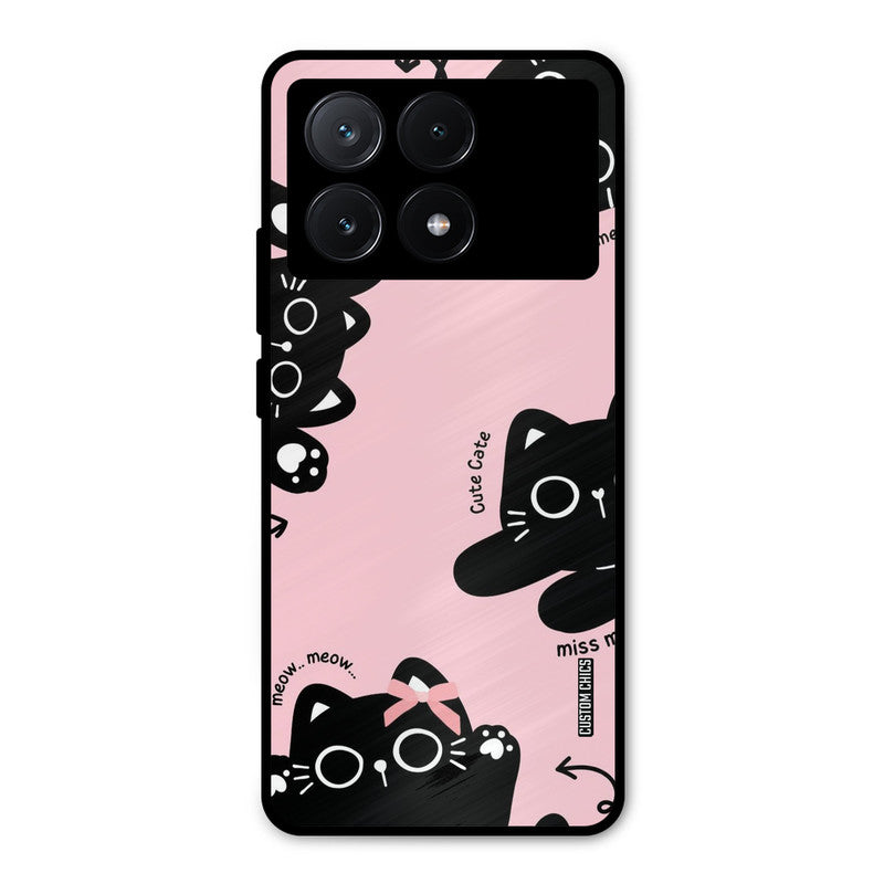Black Cat Pattern Poco X6 Pro Mobile Back Cover - Cute PrintShield Case