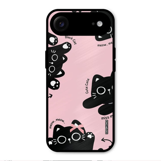 Black Cat Pattern iPhone Air Mobile Back Cover - Cute PrintShield Case