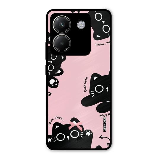 Black Cat Pattern Poco M7 Pro Mobile Back Cover - Cute PrintShield Case