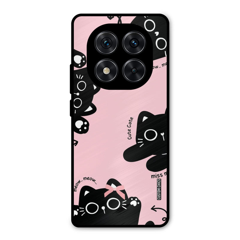 Black Cat Pattern Redmi Note 14 Pro Mobile Back Cover - Cute PrintShield Case