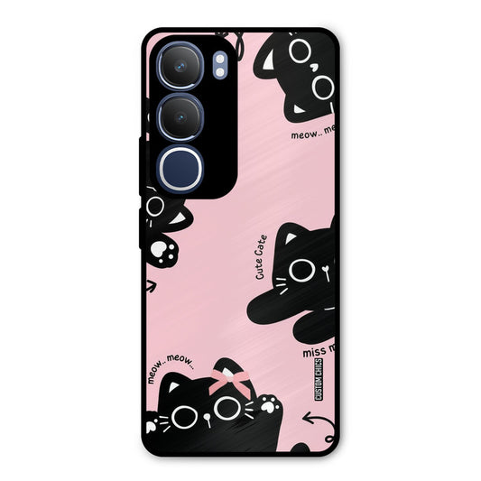 Black Cat Pattern Vivo Y29 Mobile Back Cover - Cute PrintShield Case