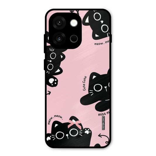 Black Cat Pattern Oneplus 13s Mobile Back Cover - Cute PrintShield Case