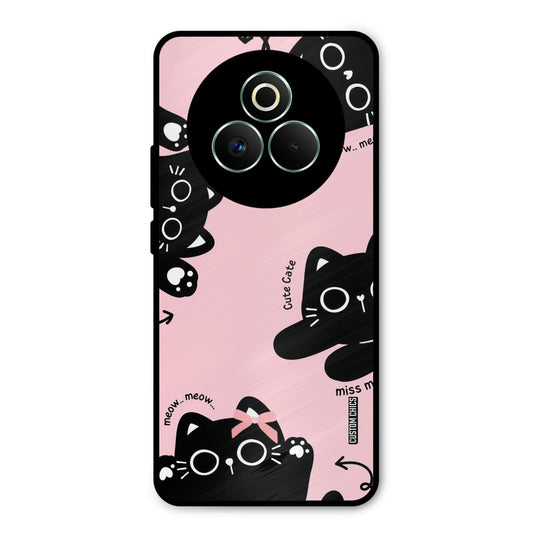 Black Cat Pattern Realme P3 Pro 5G Mobile Back Cover - Cute PrintShield Case