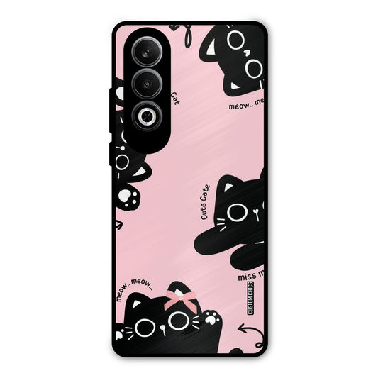 Black Cat Pattern OnePlus Nord CE4 Mobile Back Cover - Cute PrintShield Case