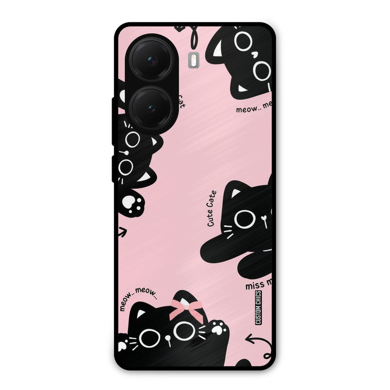 Black Cat Pattern Poco X7 Pro Mobile Back Cover - Cute PrintShield Case