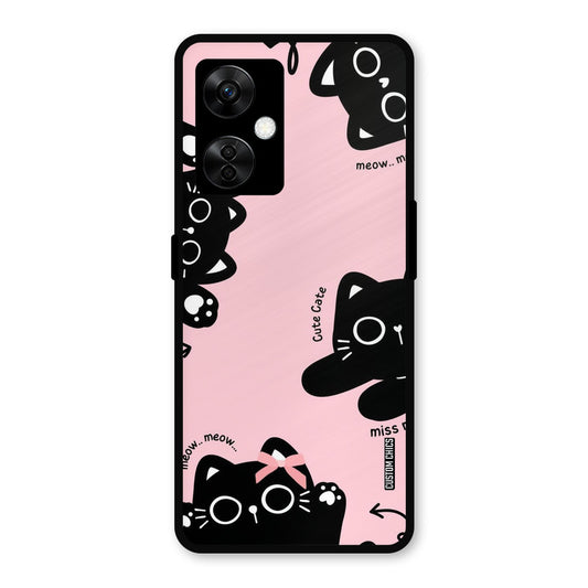 Black Cat Pattern OnePlus Nord CE 3 Lite Mobile Back Cover - Cute PrintShield Case